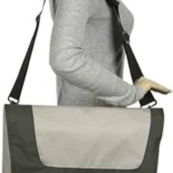 Lowepro Slim Factor Laptop Messenger Shoulder Bag Green Gray & Orange Large - Picture 9 of 16